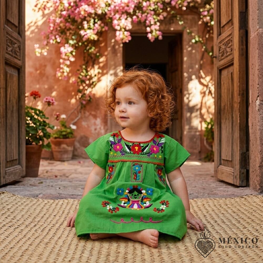 Mexican tunic hand embroidered dress  Size 0  see measurements